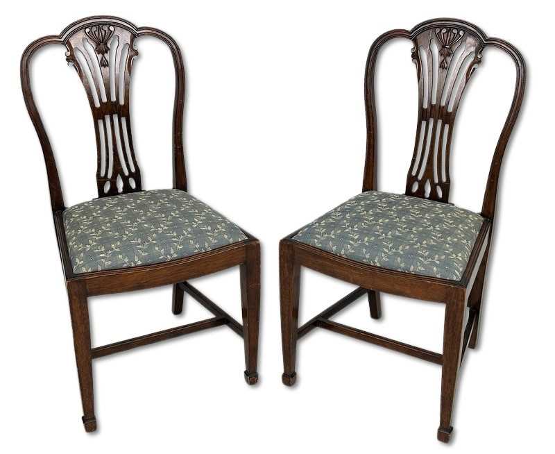 Lot 115 - Pair Georgian Style Side Chairs.