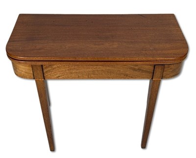 Lot 122 - Georgian Mahogany Fold-over Top Tea Table.