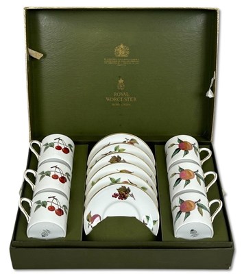 Lot 160 - Royal Worcester China Coffee Set.