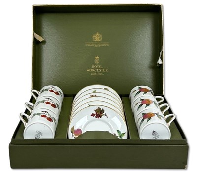 Lot 160 - Royal Worcester China Coffee Set.