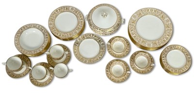 Lot 163 - Wedgwood Porcelain Florentine Gold Part Dinner Set, 62 pcs.