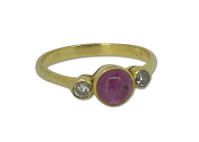 Lot 257 - Ruby & Diamond Ring.