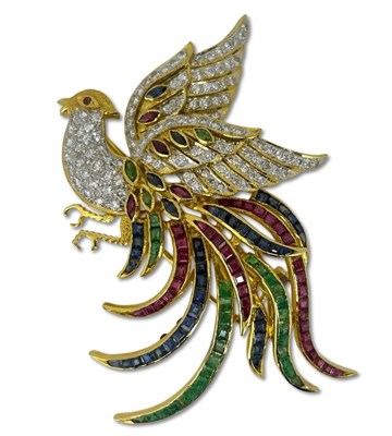 Lot 228 - Gem Set Bird Brooch.