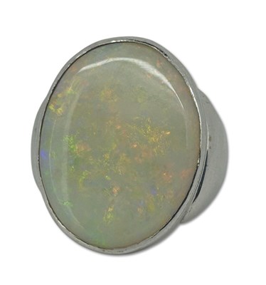 Lot 245 - Opal Signet Ring.