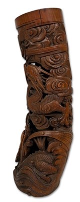Lot 208 - Chinese Dragon Relief Sculpture.