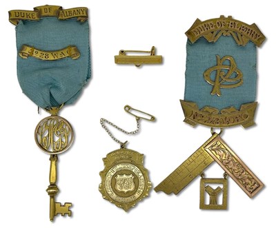 Lot 120 - Western Australian Gold Masonic Lodge Medal Group, 4pcs.