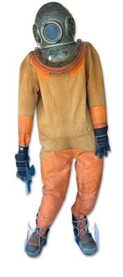 Lot 140 - Deep Sea Diver's Suit with Brass Helmet.