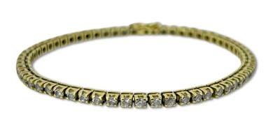 Lot 269 - 18ct Yellow Gold Tennis Bracelet.