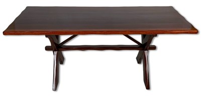 Lot 76 - Jarrah Slab Top Dining Table.
