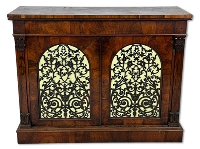 Lot 81 - Victorian Rosewood Two Door Chiffonier.