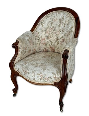 Lot 75 - Victorian Mahogany Parlour Chair.