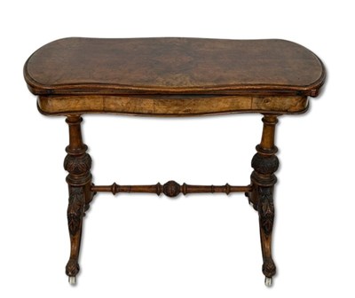 Lot 68 - Victorian Burr Walnut Card Table.