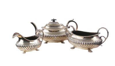 Lot 315 - Georgian Styled Silver Tea Service.