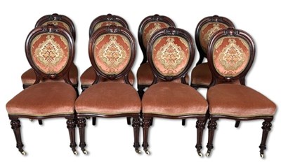Lot 54 - Set of 8 Mahogany Balloon Back Chairs.