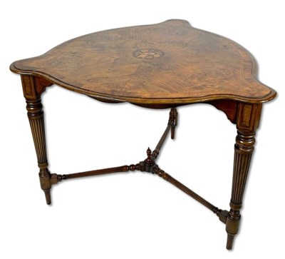Lot 66 - Victorian Marquetry Veneer Occasional Table.