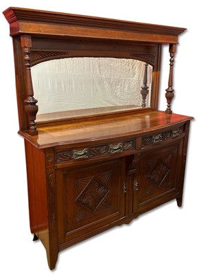 Lot 55 - Edwardian Mahogany Sideboard.