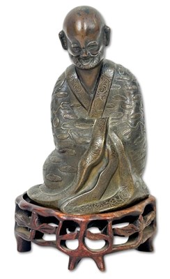 Lot 168 - Chinese Bronze Figure of Lohan.