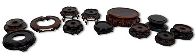 Lot 156 - Collection of Chinese Carved Wood Stands, 12pcs.