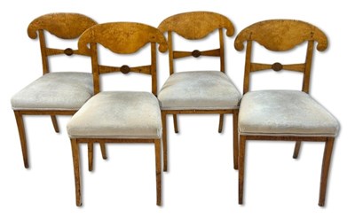 Lot 77 - Set of Four Biedermeier Chairs.