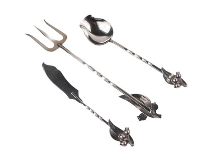 Lot 334 - J C Taylor's Sterling Silver Condiment Serving Set.