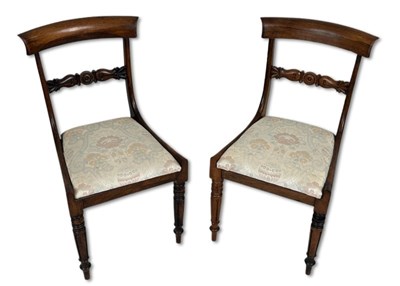 Lot 85 - Pair of Regency Style Rosewood Side Chairs.